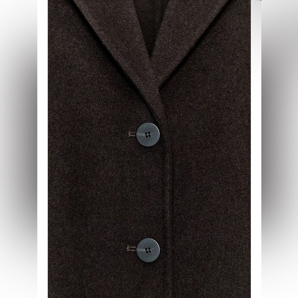 ZARA BROWN WOOL BLEND BLAZER JACKET ~ ZW COLLECTION, L NWT - Picture 8 of 14